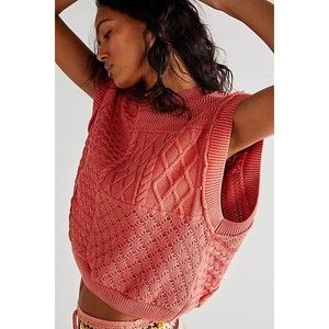 Free People Pink Knit Tank Top